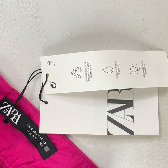 NWT ZARA Fuchsia Long Slit Balloon Pleated Ruffle Skirt Barbie-core 8255/180 Sm - Picture 2 of 4